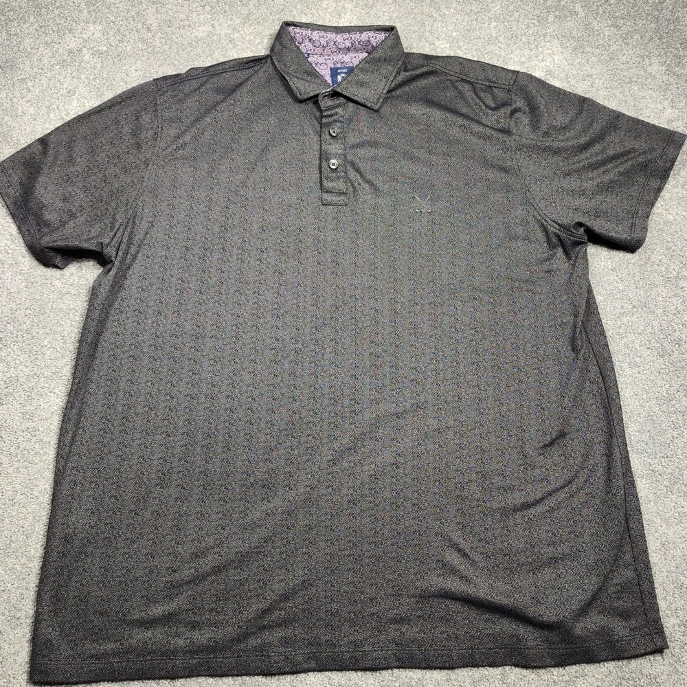 Envoy London Sport Polo Shirt Mens 3XL Gray Cotton Rich Short Sleeve Casual